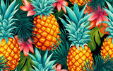 seamless pattern with pineapple