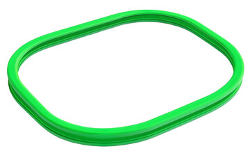 Abstract Green Ring Shape Isolated On Transparent Background Illustration