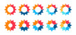 © dwiwahyu - Cogwheel chart segmentation. Colorful diagram infographic of cogwheel set. Segmented of 2, 3, 4, 5, and 6 parts.