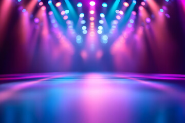 Canvas Print - vibrant stage lights create an electric atmosphere perfect for performances, events, and celebration