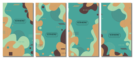 Abstract colorful template set background.