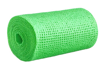 Isolated Green Mesh Roll on Transparent Background Photo