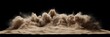 © Almarkha - A massive cloud of sand erupts from a flat, sandy plain