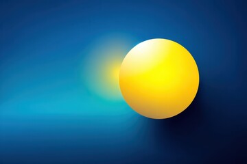 Wall Mural - abstract sphere floating on blue gradient background for modern design projects