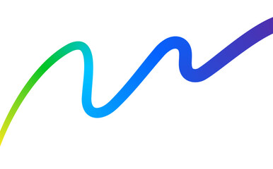 Wall Mural - fluid abstract line. colorful gradient wave shape for abstract background.