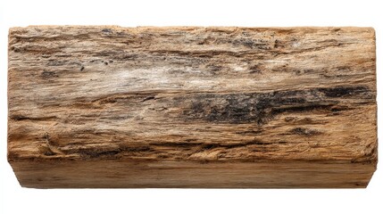 Poster - A rectangular rustic wooden signboard displays a weathered surface, blank for custom text, isolated against a white background with ample copy space on one side