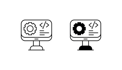 Development icon design with white background stock illustration