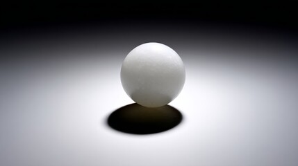 Poster - A polished alabaster surface showcases a pristine white egg, perfectly balanced and illuminated. The minimalist backdrop offers ample copy space for elegant branding