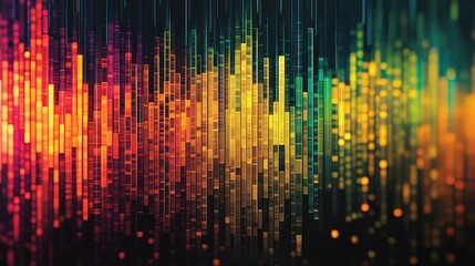 Abstract background with glowing vertical lines