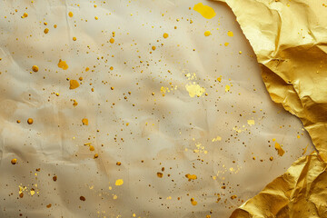 Wall Mural - Parchment texture with gold splatter details