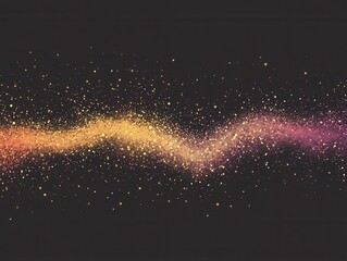 Wall Mural - abstract golden dust particles on a dark background for festive and celebratory designs