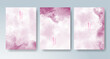 © REZI - Set of cards with bright colorful vector watercolor background. Design for your date, postcard, banner.