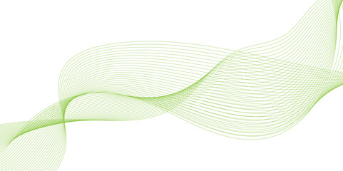 Canvas Print - abstract background with green waves line, contour line patterned background illustration, line curv