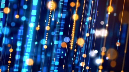 Wall Mural - digital universe: captivating abstract representation of a digital universe, depicting interconnecte