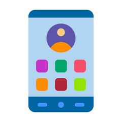 Wall Mural - mobile app vector design icon style