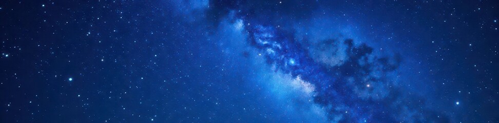 starry blue night sky background, cosmic dust , outer space, twinkling