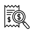 © nattaphol - Receipt audit icon with magnifying glass