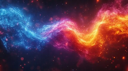 Wall Mural - abstract representation of collaboration as multiple paths converging to form a unified and stronger