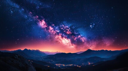 Fototapete - Starry night sky filled with countless twinkling stars and the swirling band of the Milky Way galaxy.