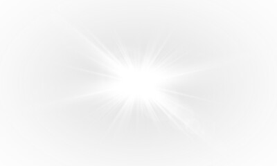 Wall Mural - vector transparent sunlight with sun glare. sun flush, overlays, light, sun, sunrays, transitions, l
