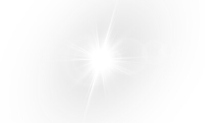 Wall Mural - vector transparent sunlight with sun glare. sun flush, overlays, light, sun, sunrays, transitions, l
