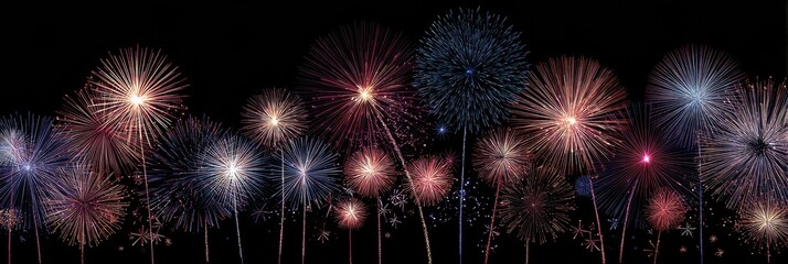 Poster - Exciting Animated Order Confirmation Fireworks Celebration Lighting up the Night Sky With Vibrant Colors and Festive Energy Generative AI