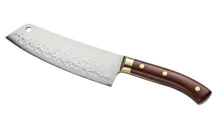 Isolated Kitchen Cleaver Knife with Wooden Handle