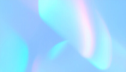 Wall Mural - soft abstract blur texture featuring gentle pastel blue gradient with holographic light leaks, creat
