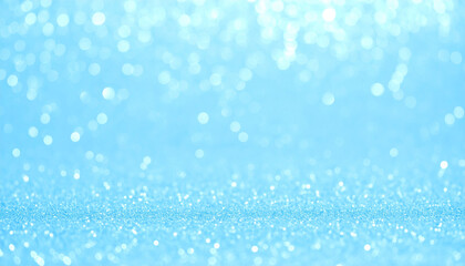 Wall Mural - mesmerizing light blue glitter background with soft bokeh highlights creates dreamy and elegant atmosphere, perfect for various creative projects
