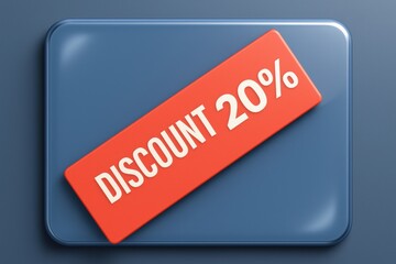Aufkleber - Discount Offer of 20 Percent on Promotional Material in a Modern Promotional Context Generative AI