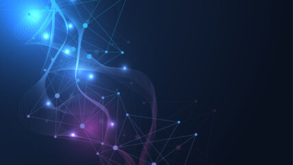 Wall Mural - global network connection. global business. social network communication. internet technology. vecto