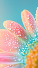 Wall Mural - Macro shot of colorful flower in vivid detail
