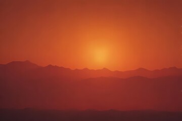 Wall Mural - Abstract dark orange gradient, fiery sunset hues, sky, texture, smooth