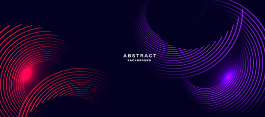 Fototapete - Modern abstract background with vibrant curved gradient lines.