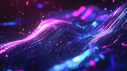 Wall Mural - abstract digital design with vibrant neon colors.