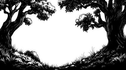  Ancient Trees Standing Sentinel, vector design