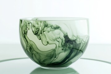 Poster - Abstract design of a glass bowl filled with swirling colors.