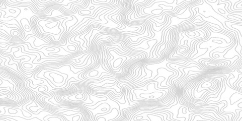 Wall Mural - topographic contour lines map seamless pattern, landscape geodesy topography, abstract curvy lines w