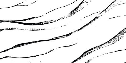 Leinwandbilder - Black flowing wave lines on white transparent background. Abstract wave line for banner, template, wallpaper background with wave design. Vector illustration