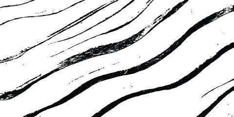 Fototapete - Abstract black wavy lines on transparent background. Black flowing wave lines set on white and transparent background. Line wavy abstract vector background. Curve wave. Line art striped graphic
