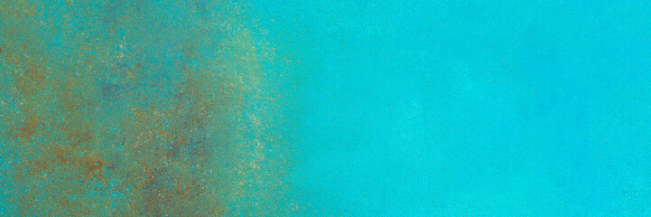 Poster - Emerald green and rusty texture background, abstract backdrop for design, top view, copy space, banner