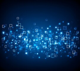 An abstract background of futuristic electronic circuit technology is illustrated in 2D