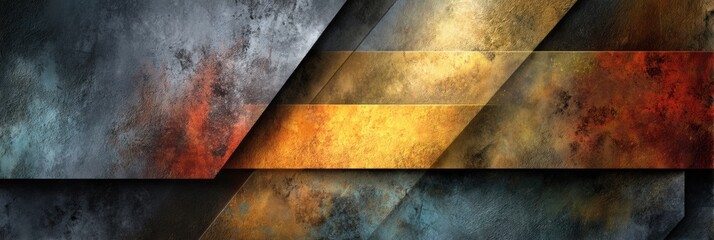 Fototapete - Merging Metal and Enamel Textures Create a Dynamic Abstract Composition for Artistic Exploration Generative AI
