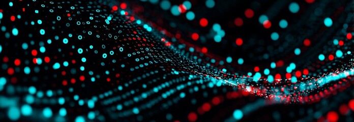 a software developer's background features an abstract technology setting with programming code and 