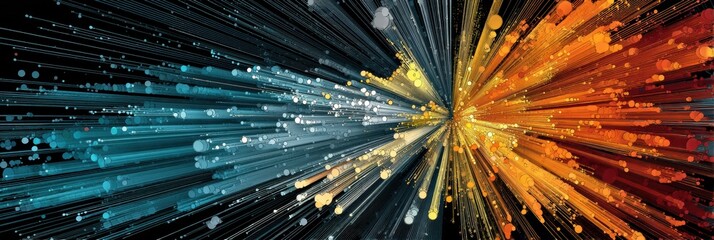 Leinwandbilder - Visualization of a Global Data War Showcasing the Clash of Tech Giants With AI Elements and Dynamic Bursts of Color Generative AI