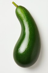 Aufkleber - Single fresh avocado on white background studio shot healthy eating ingredient close up food photography