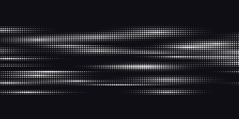 Wall Mural - black and white halftone background. abstract illustration of round particles. the dots form shapele