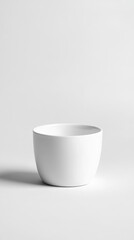 Aufkleber - Minimalist White Bowl Still Life on White Background Studio Shot Simple Clean Design Close Up Food Photography