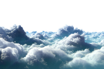 Wall Mural - Beautiful fluffy clouds against a bright sky during daytime