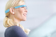 © peopleimages.com - Augmented reality, virtual and woman with smart glasses for internet connectivity in office. Technology innovation, network and female person with VR eyewear for vision and futuristic communication